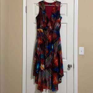 Colorful high low dress